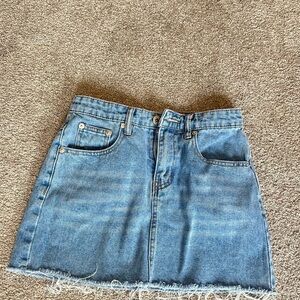 Light Blue Denim Mini Skirt